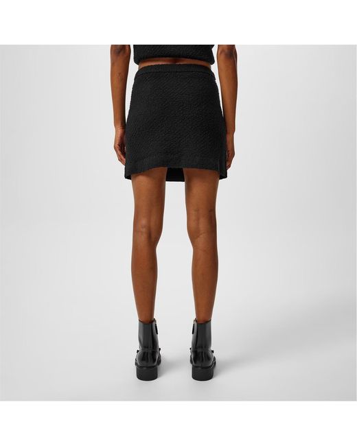 Gucci Black Wool Knit Mini Skirt