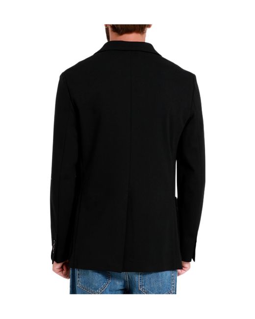 Paolo Pecora Black Single-Breasted Blazer for men