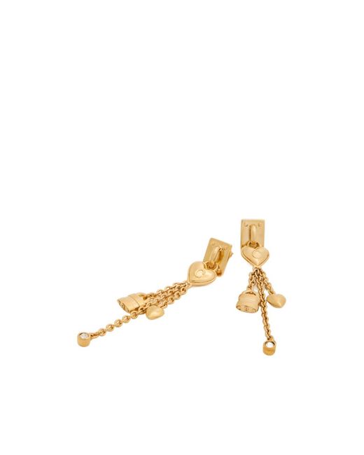 Chloé Metallic Heart-Shaped Earrings