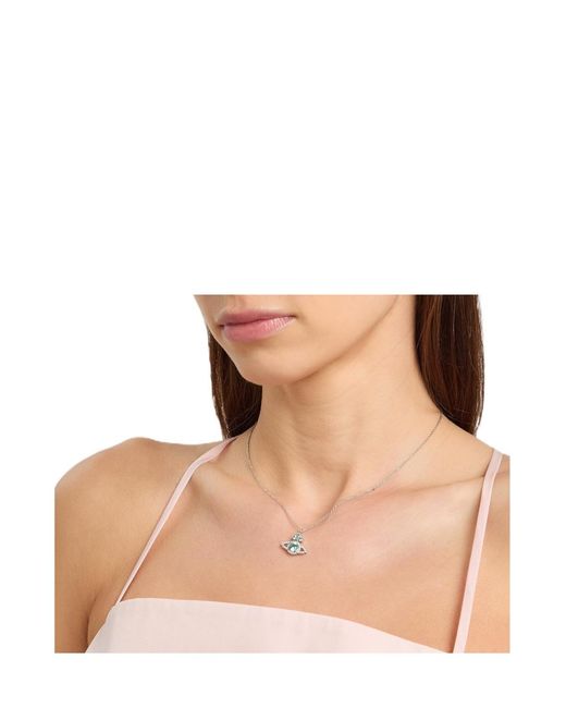Vivienne Westwood Metallic Valentina Crystal-Embellished Orb Pendant Necklace