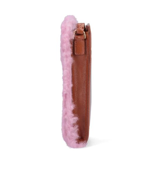 Marni Pink Museo Logo Embroidered Shoulder Bag