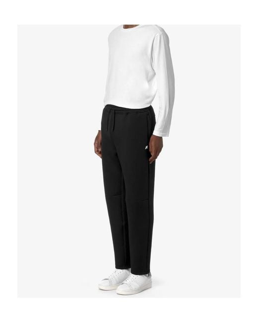 K-Way Black Drawstring Trousers for men