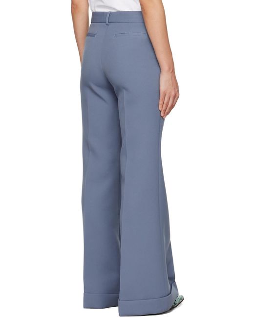 Acne Blue High-Waisted Trousers