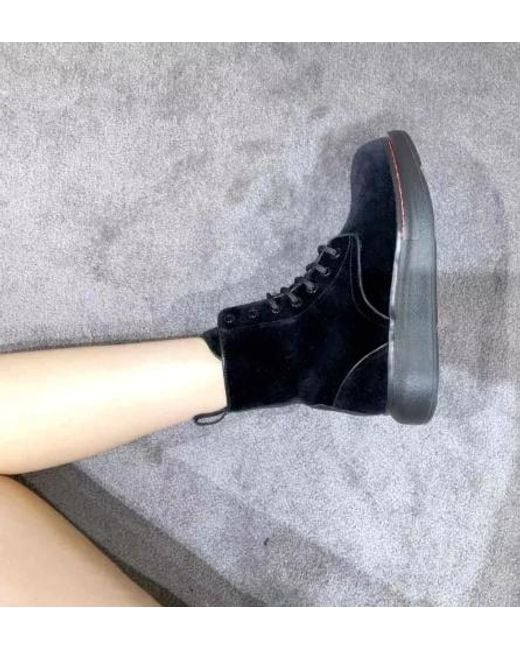 McQueen Black Oversized Boots