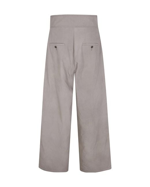 Uma Wang Gray Button-Up Casual Pants for men