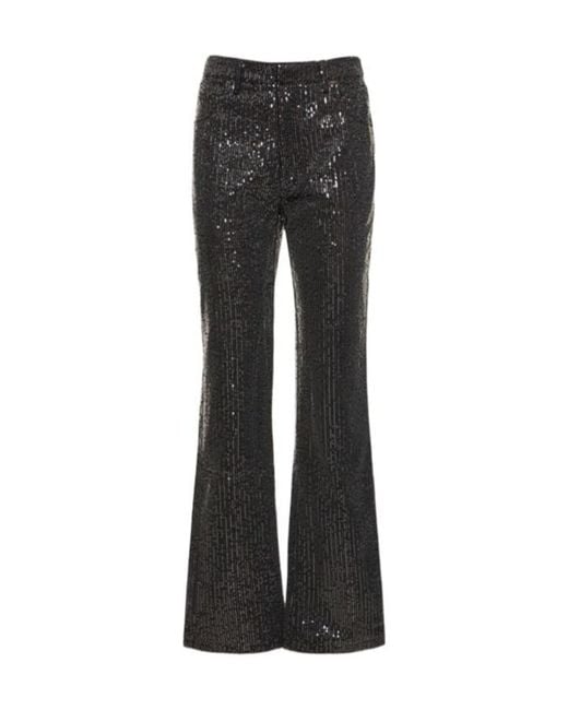ROTATE BIRGER CHRISTENSEN Black Sequined Pants