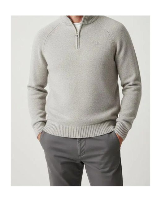 Barbour Gray Grangetown Zip-Up Sweater for men