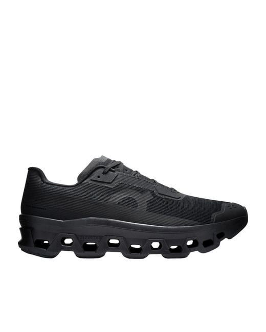 On Shoes Black Cloudmonster Void Sneakers for men