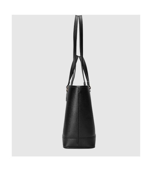 Gucci Black Ophidia Logo Plaque Mini Tote Bag