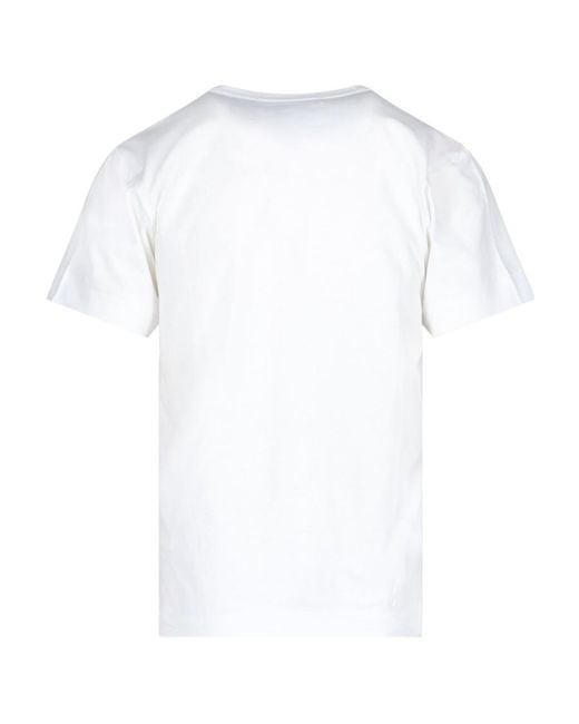 COMME DES GARÇONS PLAY White Comme Des Garçons Play Heart Logo T-Shirt