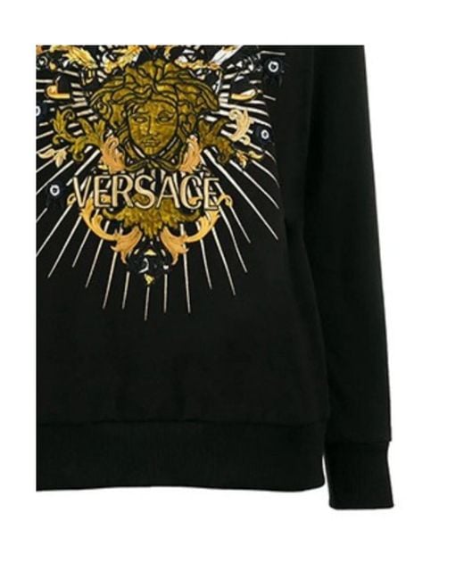 Versace Black Logo Details Sweater
