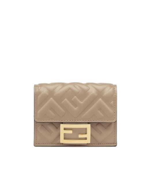 Fendi Natural F Is Embossed Wallet