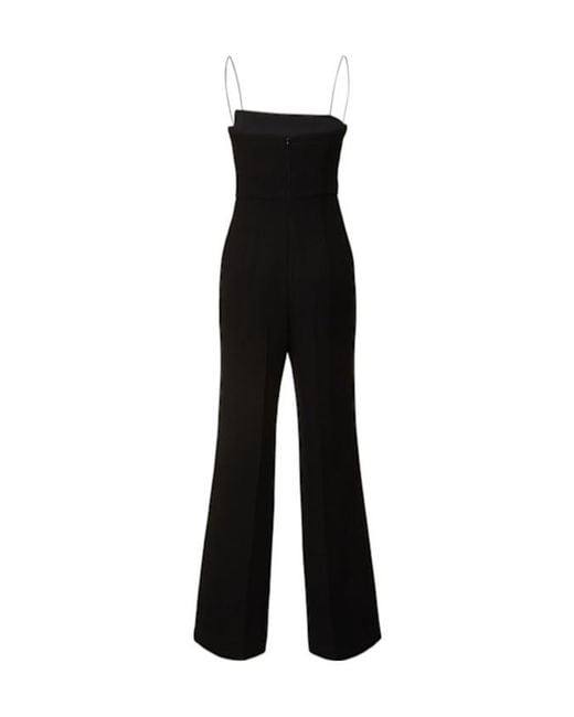 Roland Mouret Black Heavy Cady Jumpsuit W/ Diamante Insert