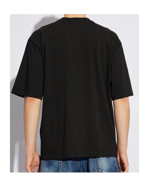 DSquared² Black Logo Printed Crewneck T-Shirt for men