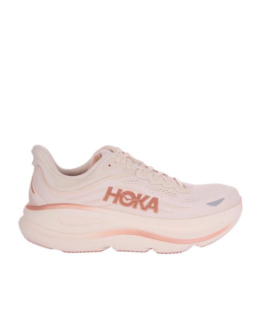 Hoka One One Pink Bondi 9 Sneakers