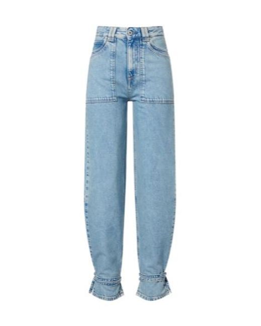 AG Jeans Blue Akita Barrel-Leg Jeans
