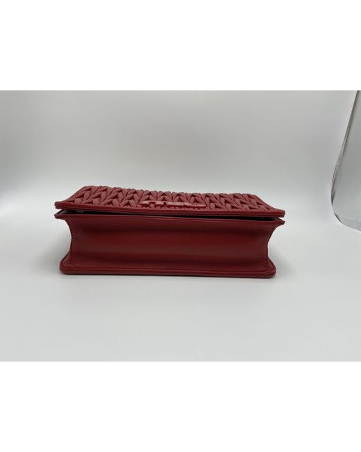 Miu Miu Red Flap Shoulder Bag