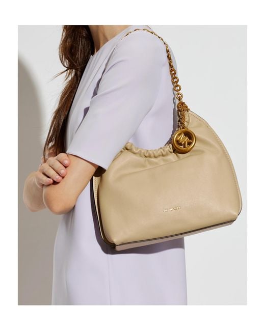 MICHAEL Michael Kors Natural Medium Indie Leather Bucket Bag