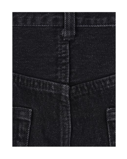 Sacai Blue Mid-Rise Denim Shorts