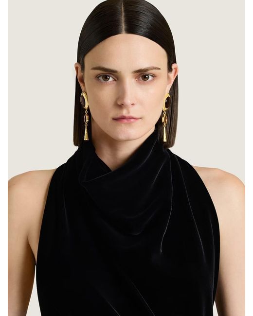 Givenchy Metallic Sculpted Gem Earrings