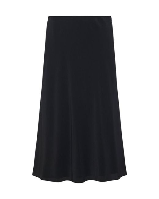 The Row Black Pleated Midi Skirt