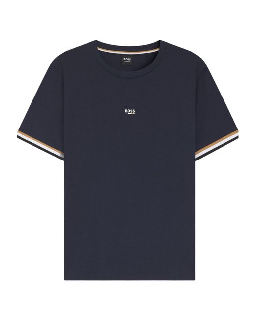 Boss Blue Minimal Comfortable Tshirt for men