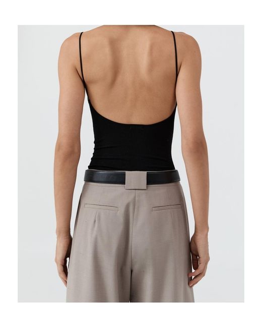 St. Agni Black Backless Camisole Top