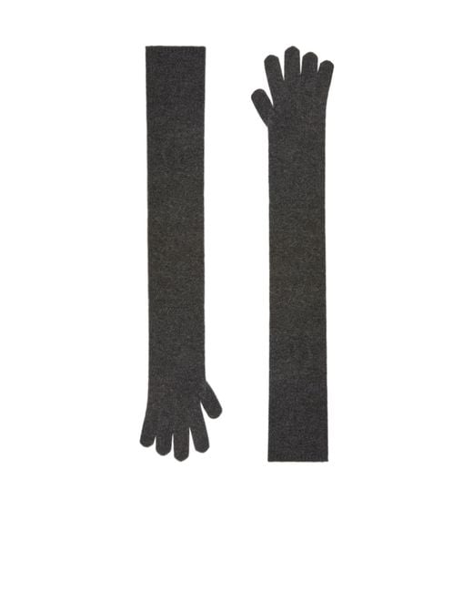 Max Mara Black Long Knit Gloves