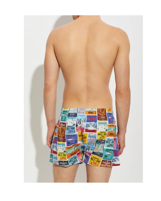 DSquared² Blue Ski-Pass Boxer for men