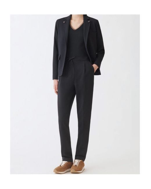 Fabiana Filippi Black Drawstring Casual Pants