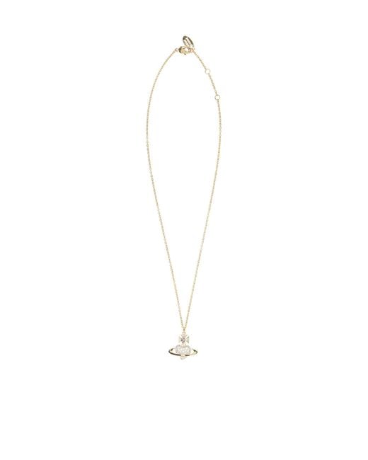 Vivienne Westwood White Agnatha Bas Relief Pendant Necklace