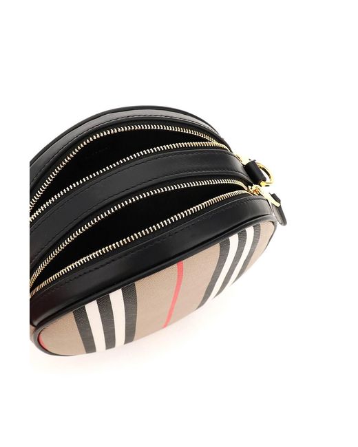 Burberry White Louise Icon Stripe Crossbody Bag
