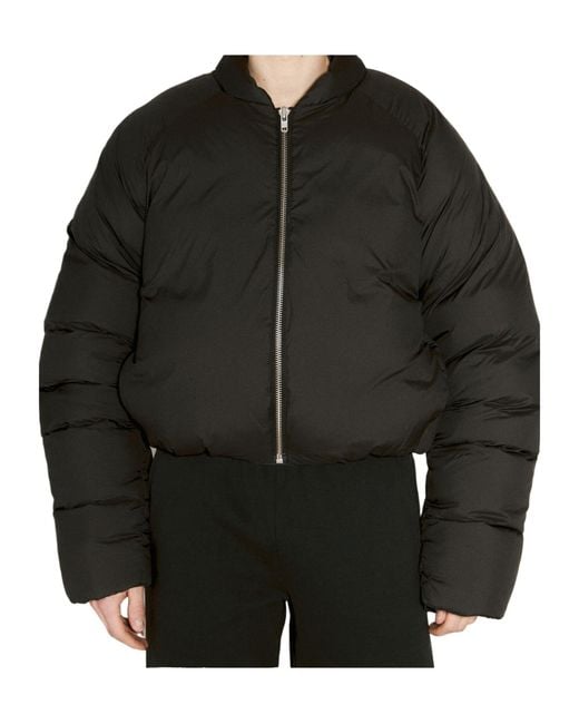 Entire studios Black Pillow Bomber Jacket for men