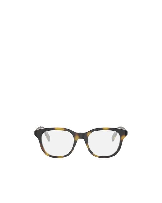 Dior White Eyewear Square Frame Glasses for men