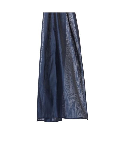 Max Mara Blue 'S Logo Patch Scarf