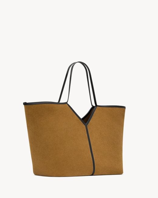 Saint Laurent Brown Double-Handled Handbag