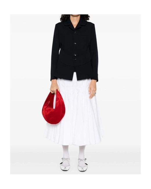 Comme des Garçons Blue Single-Breasted Blazer