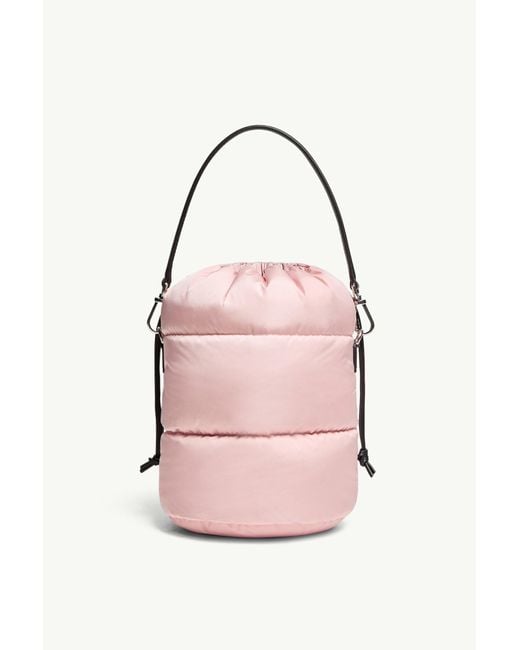 Moncler Pink Caradoc Drawstring Bucket Bag