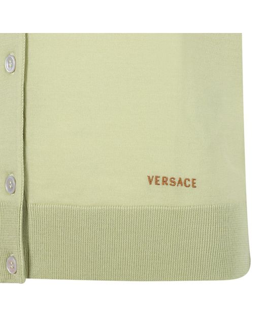 Versace Green Button-Down Short-Sleeve Shirt