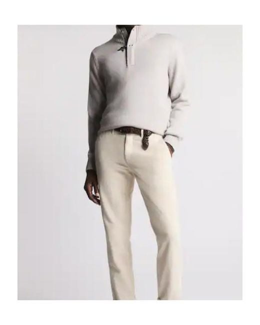 Fay White Virgin Wool Sweater for men
