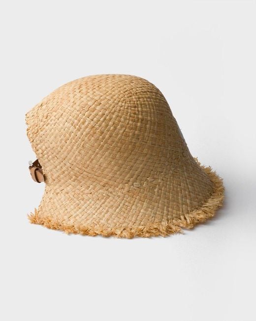 Prada White Logo-Embroidered Hat
