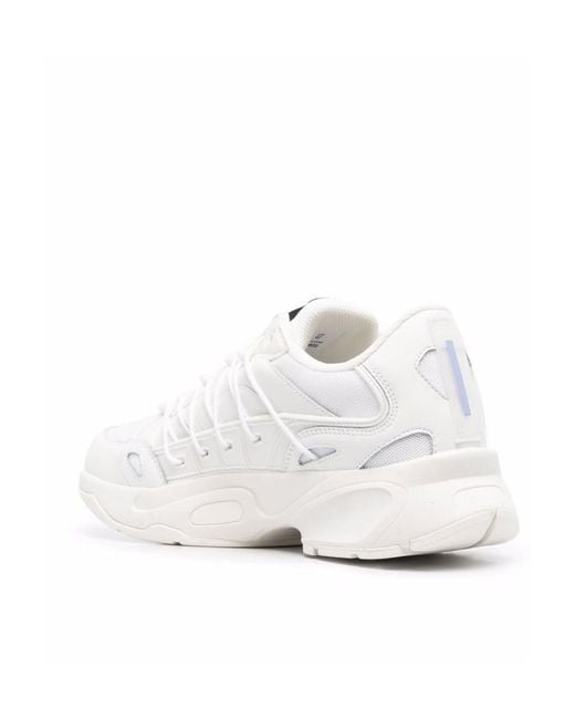 McQ Alexander McQueen White Panelled Lace-Up Sneakers for men