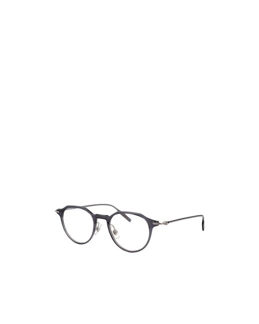 Montblanc White Eyewear Pantos Frame Glasses for men