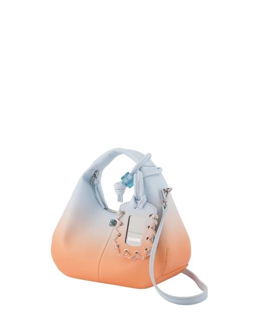 Ganni Blue Bou Tote Bag