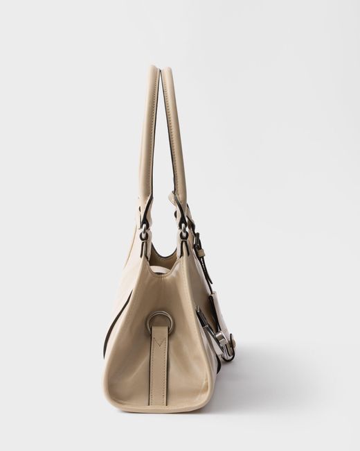 Prada Natural Small Leather Tote Bag
