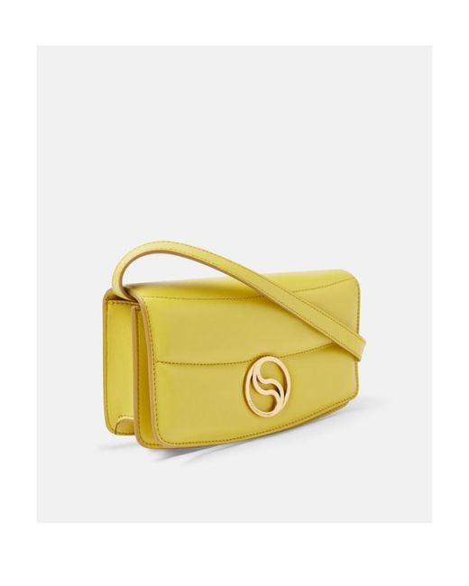 Stella McCartney Yellow S-Wave Mini Shoulder Bag