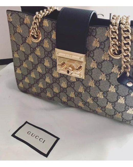 Gucci Multicolor Padlock Small Gg Bees Shoulder Bag