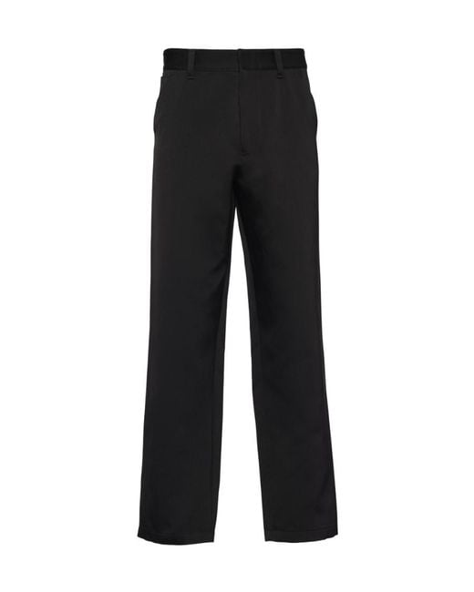 Prada Black Straight-Leg Trousers for men