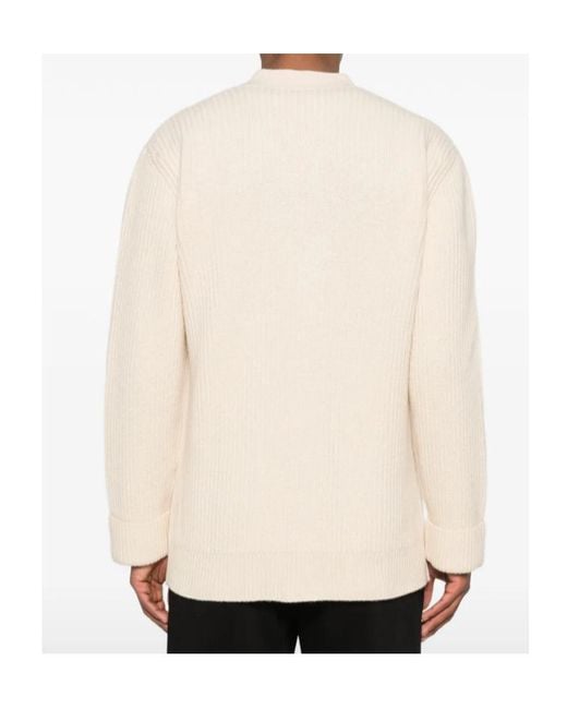 A.P.C. Natural Buttoned V-Neck Cardigan for men