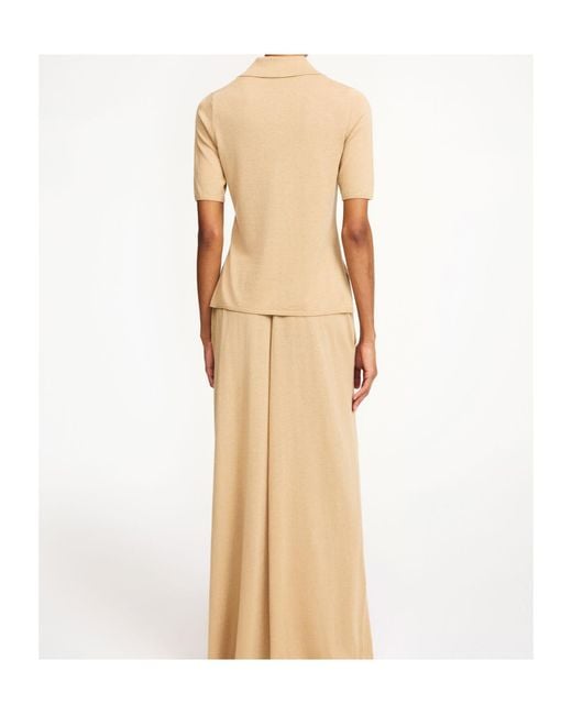 By Malene Birger Natural Button-Down Polo Shirt